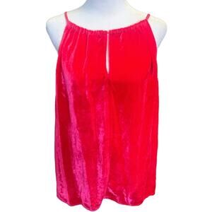 Velvet by Graham and Spencer Pink‎ Silk Blend Halter Style Top Size Large NWT